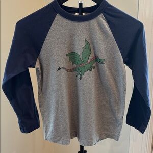 Hanna Andersson. Kids Dragon Graphic Raglan Shirt (US8)